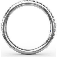 Petite Pavé Wedding Band with Round Diamonds by Fana - 0.24 Carat Total Diamond Weight