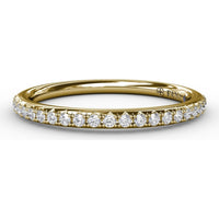 Petite Pavé Wedding Band with Round Diamonds by Fana - 0.24 Carat Total Diamond Weight