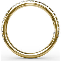 Petite Pavé Wedding Band with Round Diamonds by Fana - 0.24 Carat Total Diamond Weight