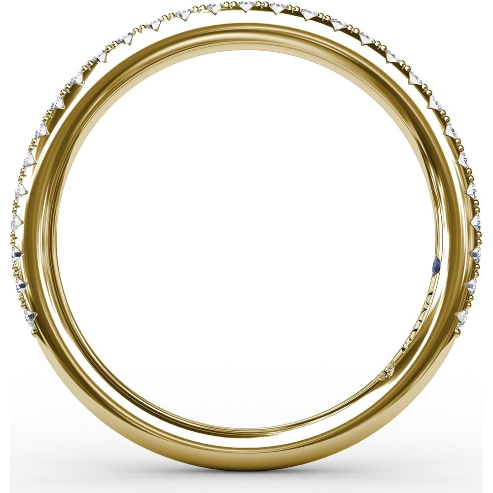 Petite Pavé Wedding Band with Round Diamonds by Fana - 0.24 Carat Total Diamond Weight