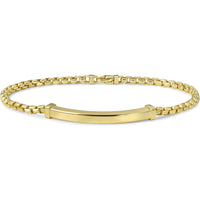 Phillip Gavriel 14K Yellow Gold 8" Venetian Link ID Bracelet with Swivel Lobster Clasp