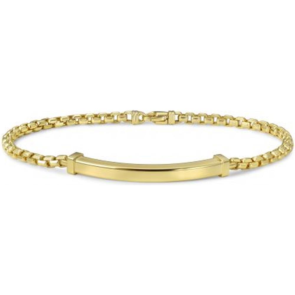 Phillip Gavriel 14K Yellow Gold 8" Venetian Link ID Bracelet with Swivel Lobster Clasp