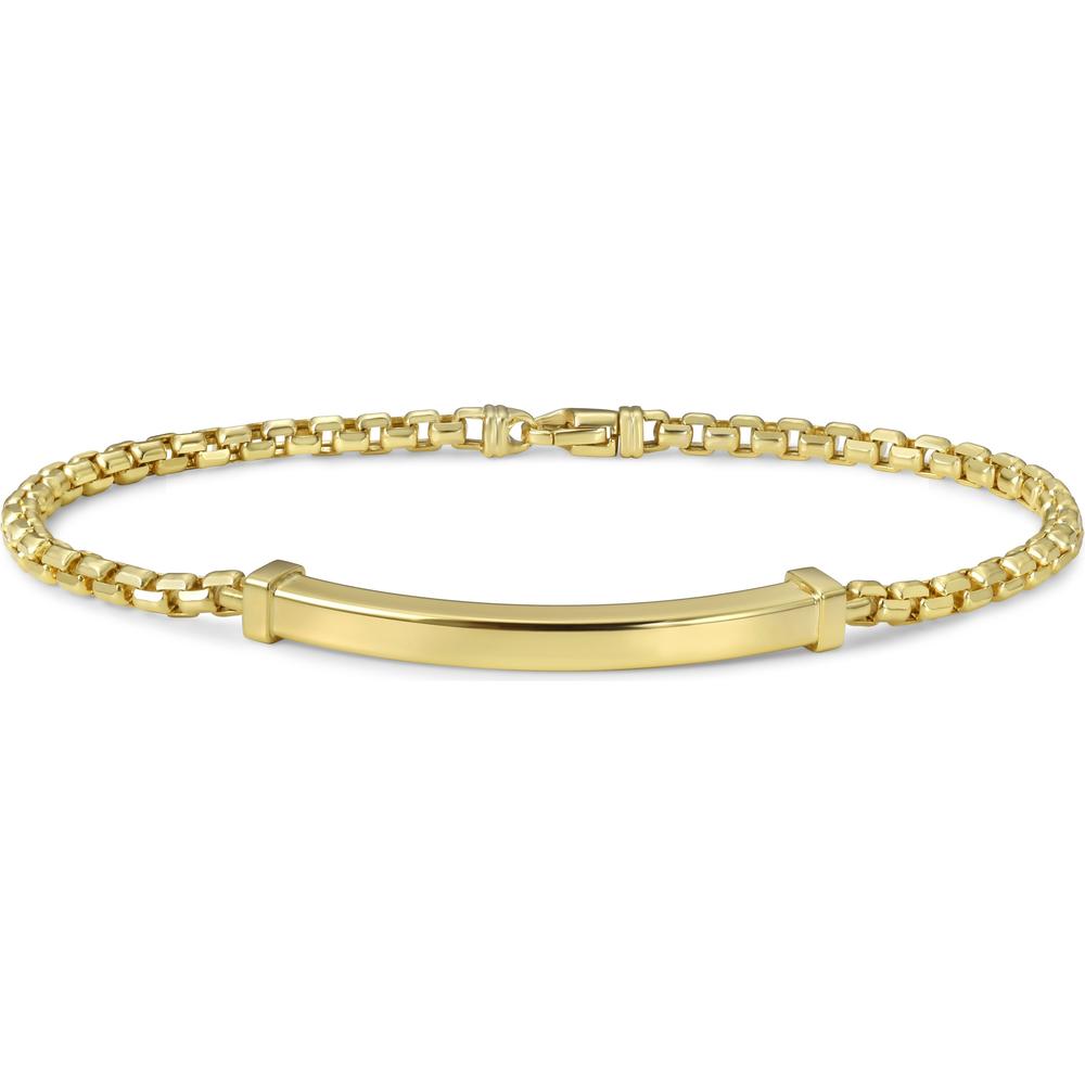 Phillip Gavriel 14K Yellow Gold 8" Venetian Link ID Bracelet with Swivel Lobster Clasp