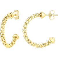 Phillip Gavriel 14K Yellow Gold Textured Popcorn Hoop Earrings with Push Back Closure