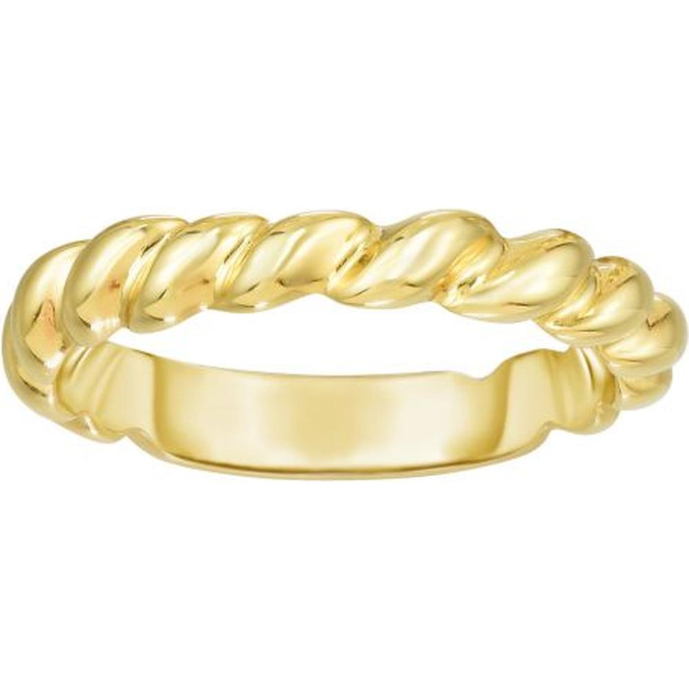 Phillip Gavriel 14K Yellow Gold Thin Twisted Italian Cable Band Ring - Size 6