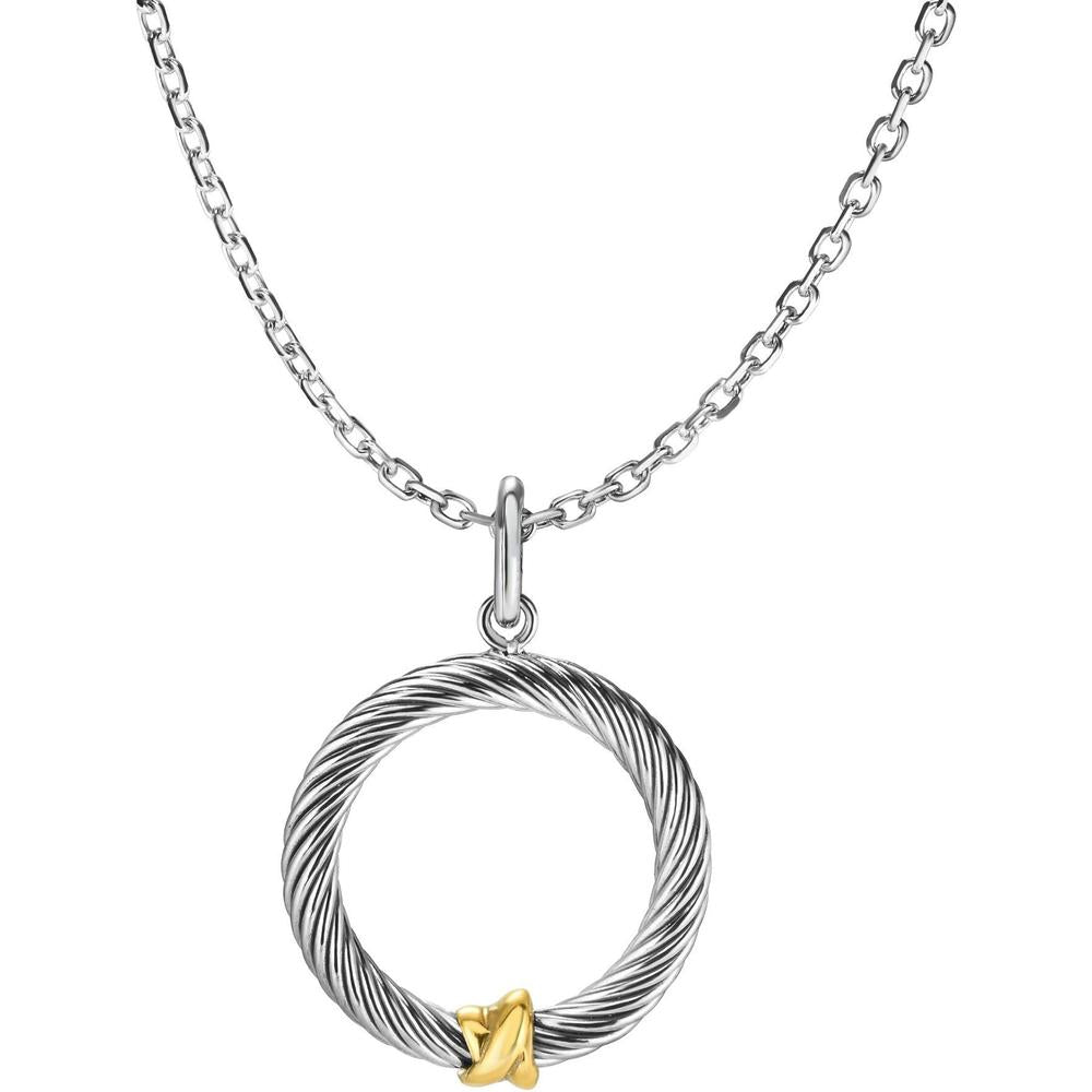 Phillip Gavriel Silver & 18K Two-Tone Italian Cable Pendant Necklace