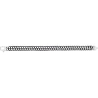 Phillip Gavriel Sterling Silver 8.5" Polished Box Link Bracelet with Black Woven Cord and Lobster Clasp