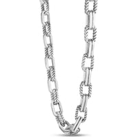 Phillip Gavriel Sterling Silver 8.75" Double Link Paperclip Chain Bracelet with Polished and Oxidized Finish