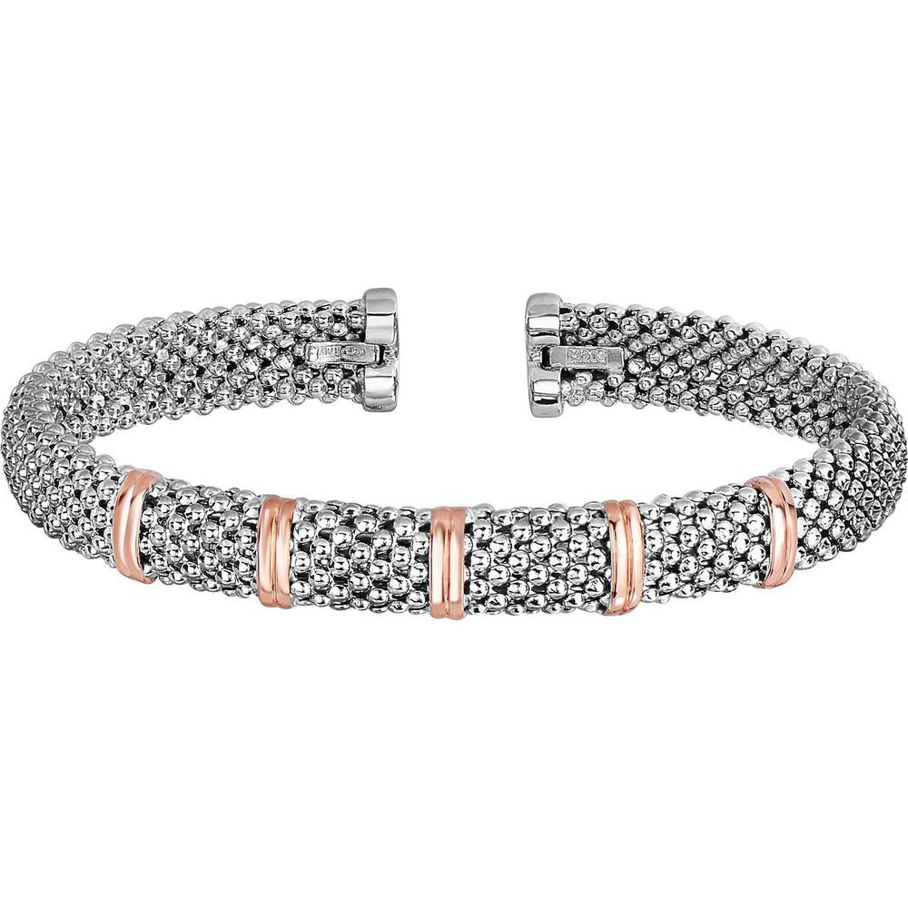 Phillip Gavriel Sterling Silver & 18K Gold Popcorn Texture Bangle Bracelet Collection