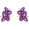Piranesi - Pietra Cluster Earrings in Amethyst - 18K Rose Gold