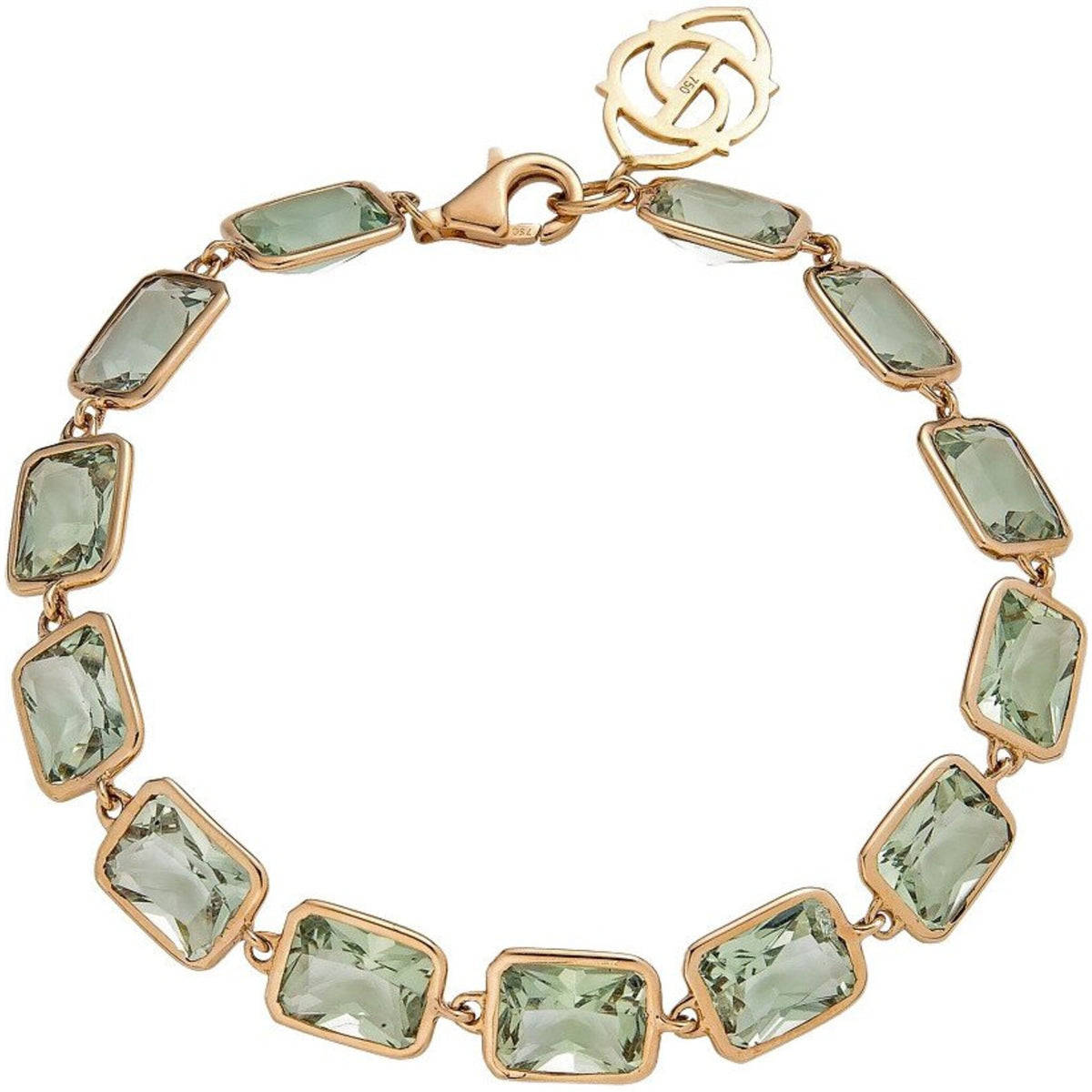 Piranesi - Pietra Emerald Cut Bracelet in Green Amethyst - 18K Rose Gold Gold