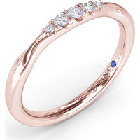Pinched Diamond Band with Shared-Prong Round Diamonds by Fana - 0.09 Carat Total Diamond Weight