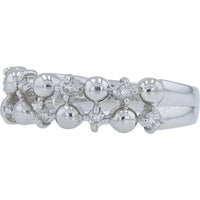 Platinum 0.20 Carat Two Row Diamond Band - 0.20 Carat Total Diamond Weight