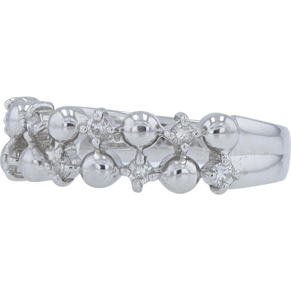 Platinum 0.20 Carat Two Row Diamond Band - Classic and Modern Luxury