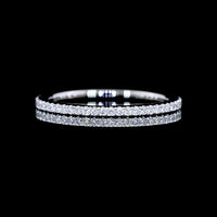 Platinum 0.29 Carats Total Weight Eternity Band with Pavé Micro Set Round Brilliant Lab Diamonds (E-F Color, VS2 Clarity) - Covaloro Fine Jewelry