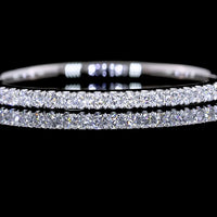 Platinum 0.29 Carats Total Weight Eternity Band with Pavé Micro Set Round Brilliant Lab Diamonds (E-F Color, VS2 Clarity) - Covaloro Fine Jewelry