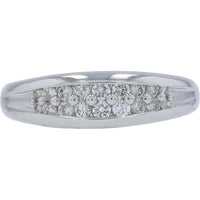 Platinum 0.30 Carat Diamond Cluster Band - 0.30 Carat Total Diamond Weight