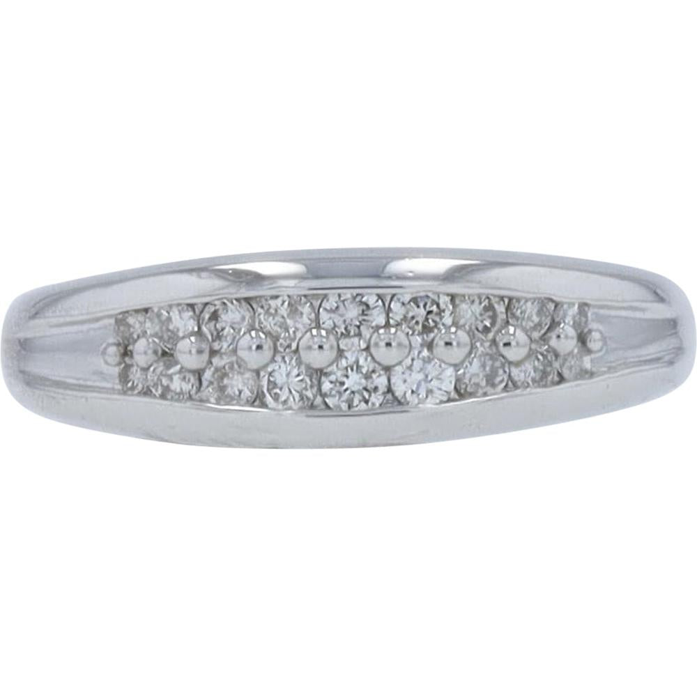 Platinum 0.30 Carat Round Diamond Cluster Band