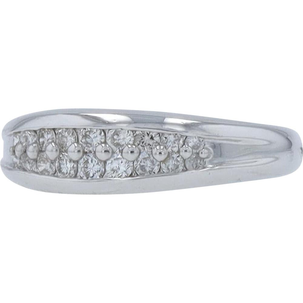 Platinum 0.30 Carat Round Diamond Cluster Band