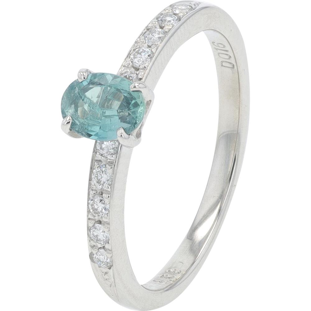 Platinum 0.38 Carat Oval Alexandrite Ring with 0.16 Carat Diamond Accent Band