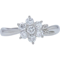 Platinum 0.50 Total Carat Weight Diamond Flower Ring