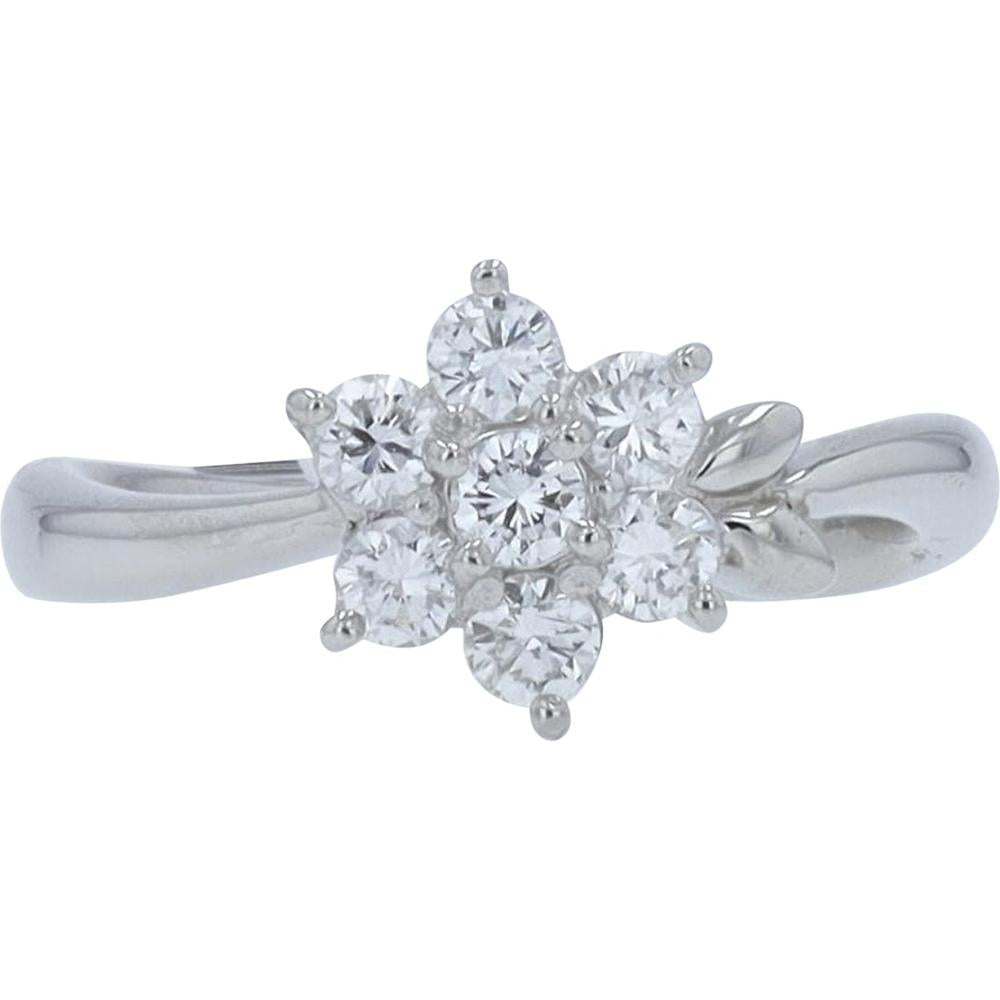 Platinum 0.50 Total Carat Weight Diamond Flower Ring