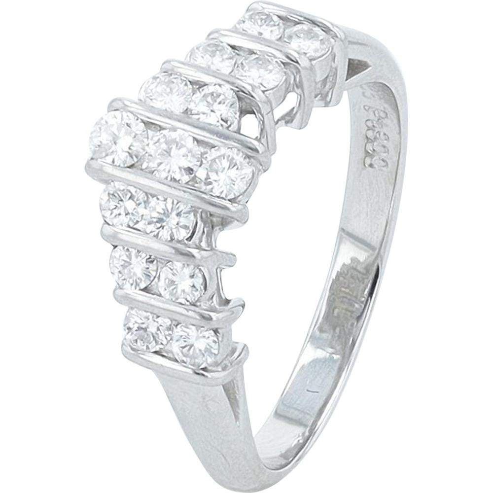 Platinum 0.55 Carat Diamond Wrap Ring - Round Brilliant Diamonds - 0.55 Carat Total Diamond Weight