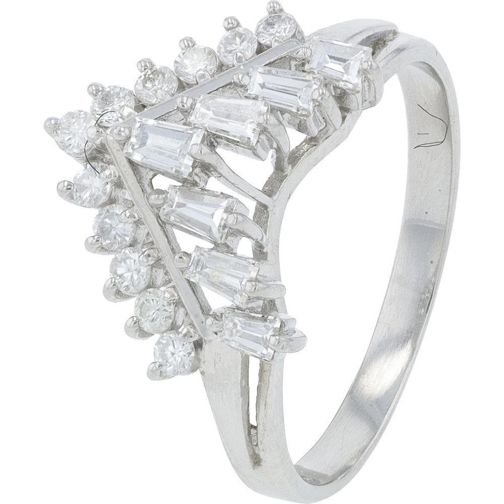 Platinum 0.59 Carat Diamond Wrap Ring - Elegant and Radiant Design