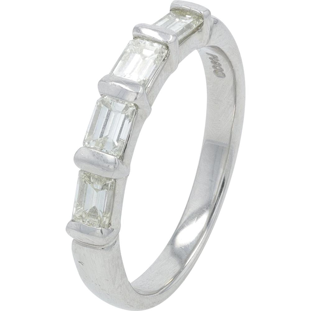 Platinum 0.80 Carat Baguette Diamond Band - Platinum 900