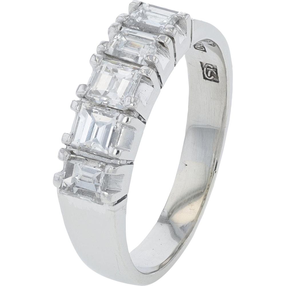 Platinum 0.88 Carats Diamond Band Ring - Classic Timeless Style