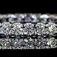 Platinum 0.94 Carats Total Weight Eternity Band with 31 Prong Set Round Brilliant Cut Lab Diamonds - Covaloro Fine Jewelry