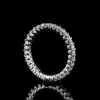 Platinum 0.94 Carats Total Weight Eternity Band with 31 Prong Set Round Brilliant Cut Lab Diamonds - Covaloro Fine Jewelry