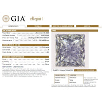 Platinum 1.01 Carat Princess Cut Diamond Engagement Ring with 1.58 Carat Total Diamond Weight - GIA Certified
