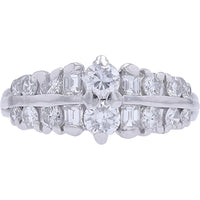 Platinum 1.02 Carat Diamond Ring - Round Diamond Band