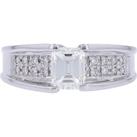 Platinum 1.021 Carat Diamond Ring with Halo - 1.151 Carat Total Diamond Weight
