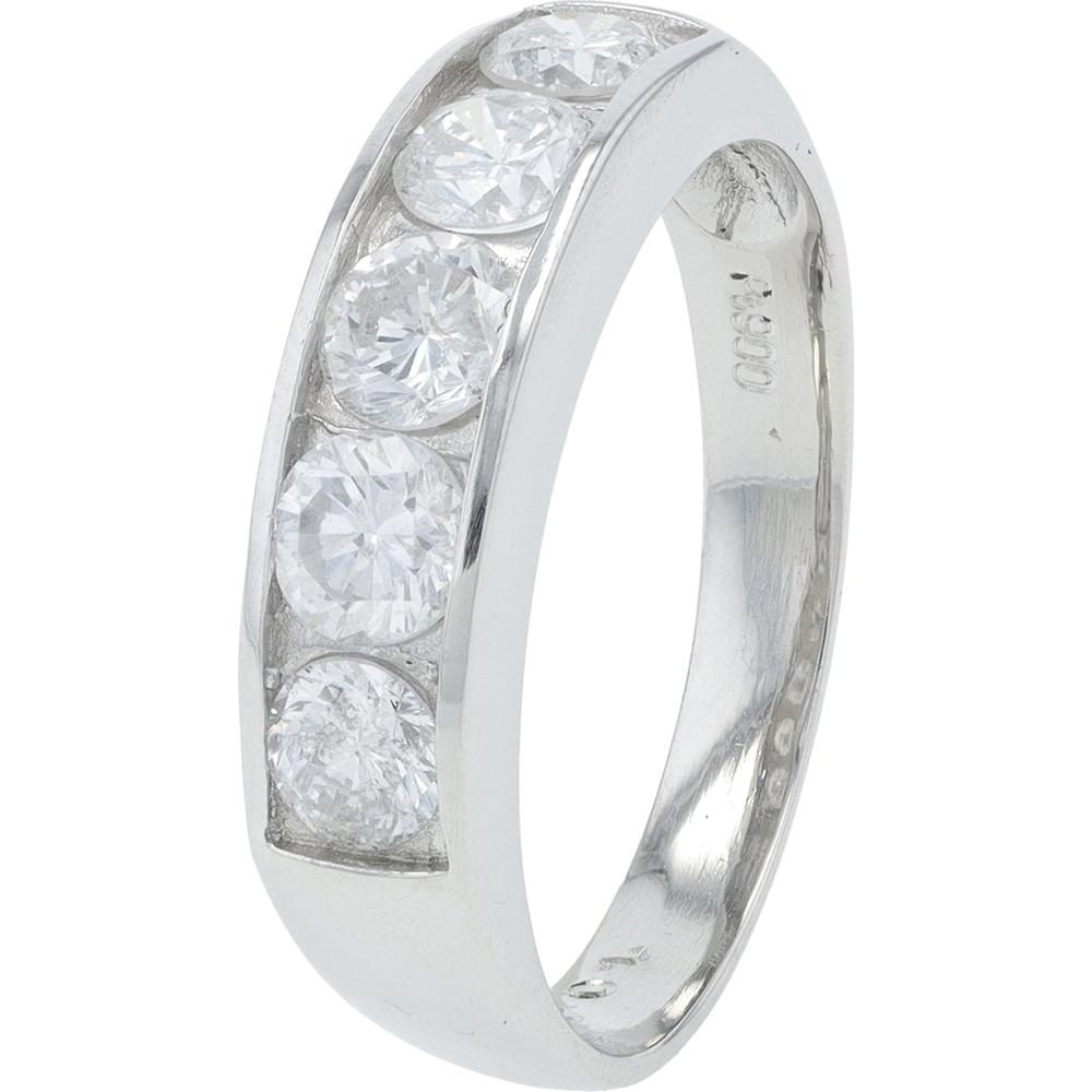 Platinum 1.04 Carat Diamond Five Stone Band - Size 6