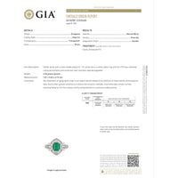 Platinum 1.32 Carat Zambian Emerald Center Ring with Marquise and Baguette Diamond Accents - 0.60 Carat Total Diamond Weight