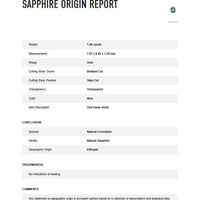 Platinum 1.48 Carat Oval Sapphire Ring with 0.40 Carat Diamond Halo - GIA Certified