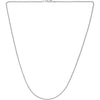 Platinum 1.4mm Diamond Cut Square Wheat Chain Necklace - 20" Length by Orozza Fine Jewelry