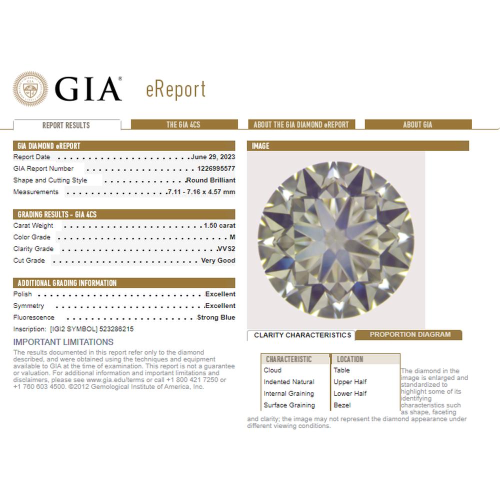 Platinum 1.50 CTR Round Diamond Engagement Ring with Baguette and Halo Diamonds - 3.37 Carat Total Diamond Weight