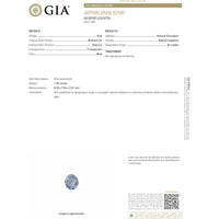 Platinum 1.98 Carat Natural No Heat Ceylon Sapphire and Diamond Ring - 0.36 Carats Total Diamond Weight