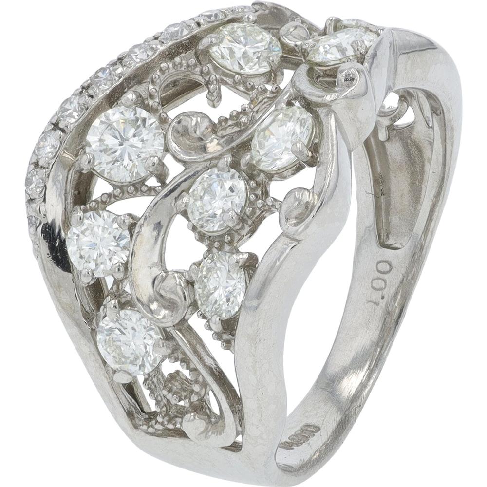 Platinum 1 Carat Diamond Ring - 1.00 Carat Total Diamond Weight