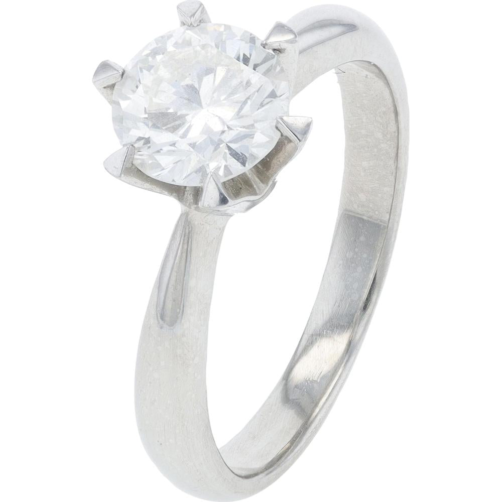 Platinum 1 Carat Diamond Solitaire Engagement Ring - 1.00 Carat Total Diamond Weight