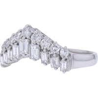 Platinum 1 Carat Diamond Wrap Ring - 1.00 Carat Total Diamond Weight