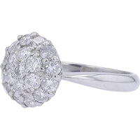 Platinum 1 Carat Round Cut Diamond Halo Ring - 1.00 Carat Total Diamond Weight