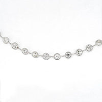 Platinum 16.5" Necklace with 55 Round Diamonds - 13.50 Carats Total Diamond Weight