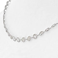 Platinum 16.5" Necklace with 55 Round Diamonds - 13.50 Carats Total Diamond Weight