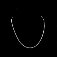 Platinum 17.5-Inch Tennis Necklace with 196 Round Brilliant Cut Natural Diamonds - 5.35 Total Carat Weight, G-H Color, SI Clarity - Covaloro Fine Jewelry