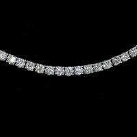 Platinum 17.5-Inch Tennis Necklace with 196 Round Brilliant Cut Natural Diamonds - 5.35 Total Carat Weight, G-H Color, SI Clarity - Covaloro Fine Jewelry