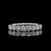 Platinum 2.06 Carat Eternity Band with U-Prong Set Round Lab Diamonds - 20 Stones, E-F Color VS Clarity - Covaloro Fine Jewelry